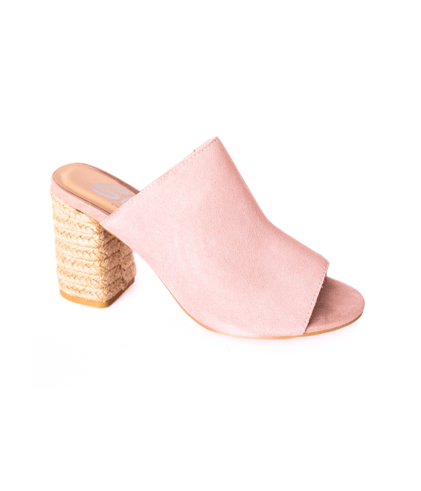 Helena Heeled Sandal in Blush Suede - Loving God