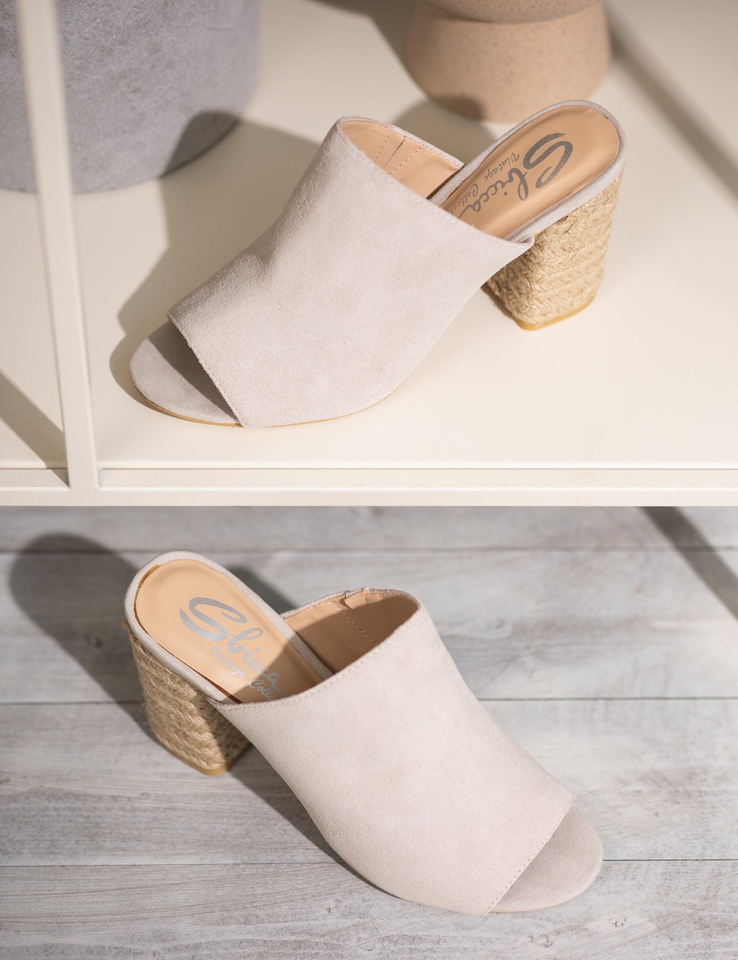 Helena Heeled Sandal in Ice Suede - Loving God
