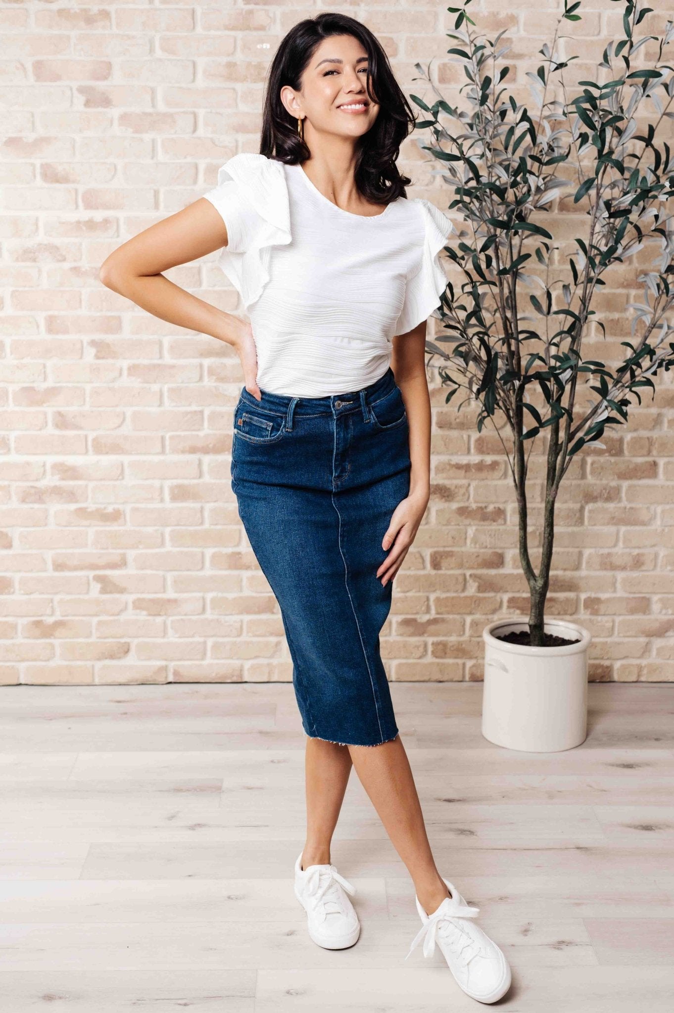 Highest Praise Ruffle Sleeve Blouse - Loving God