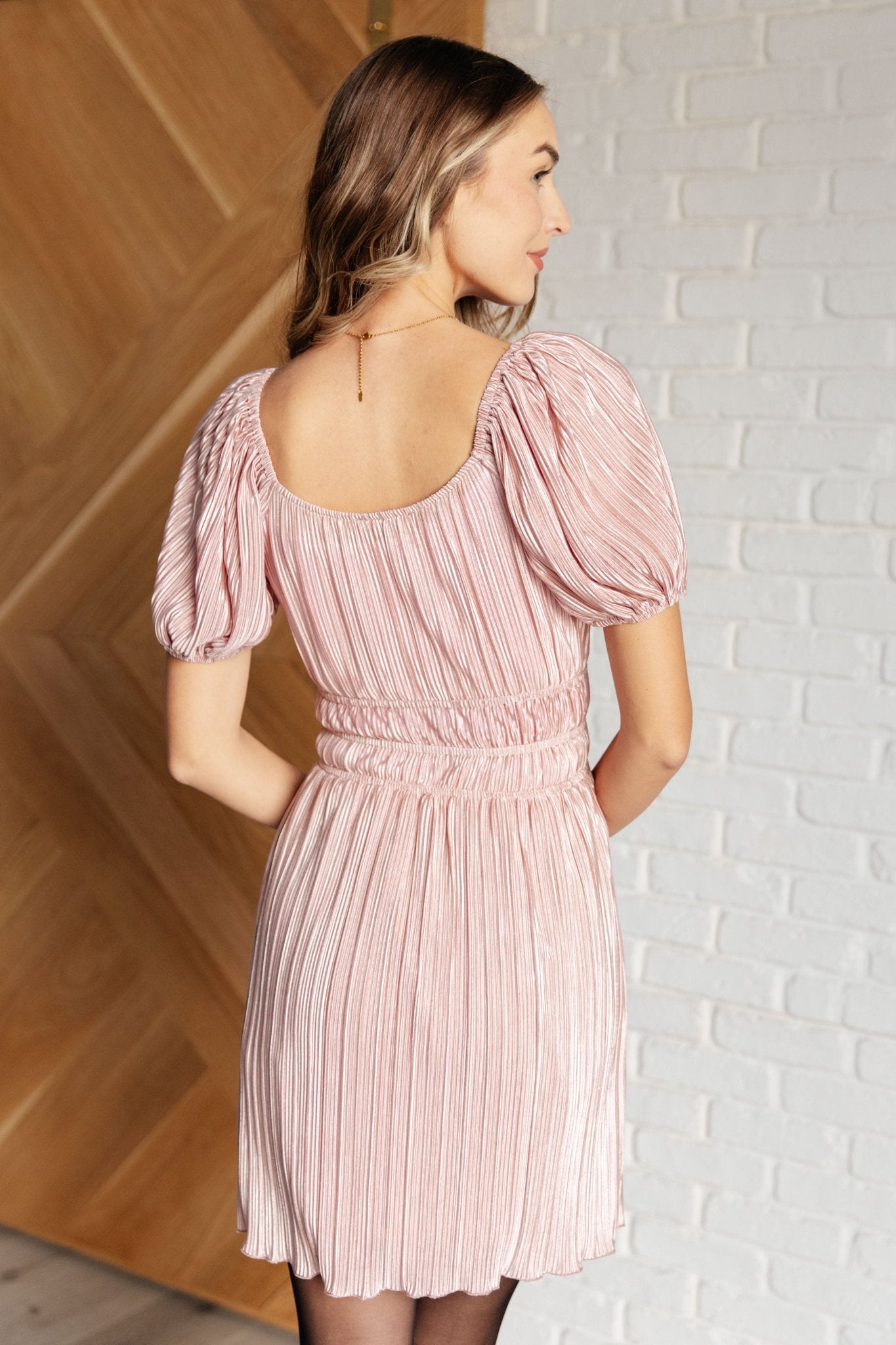 It's For the Aesthetic Balloon Sleeve Dress - Loving God