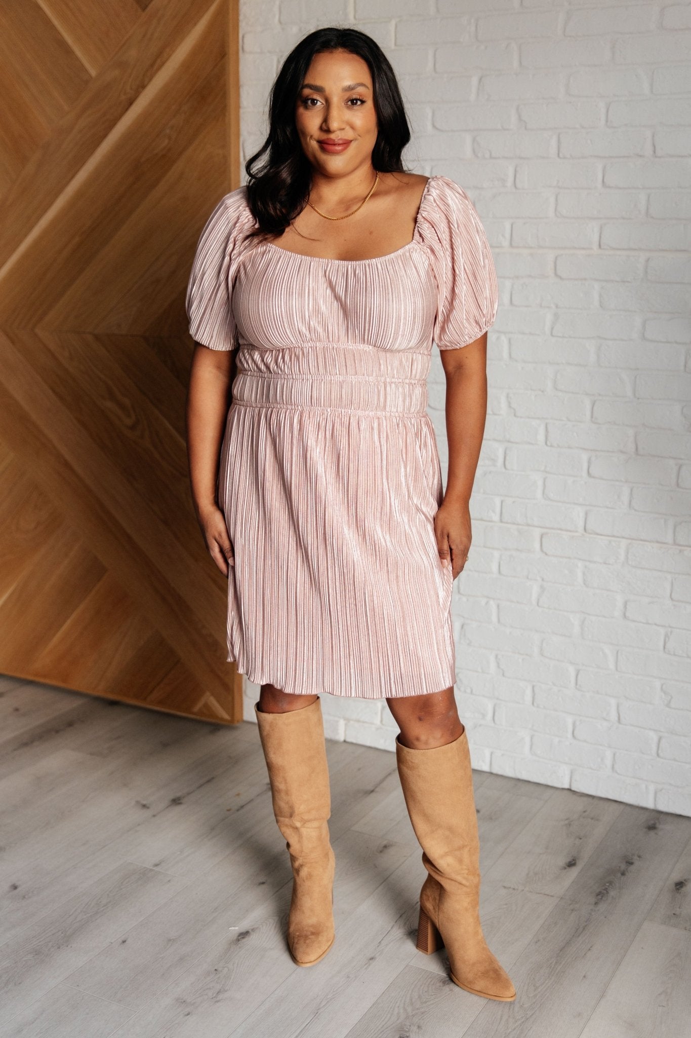 It's For the Aesthetic Balloon Sleeve Dress - Loving God