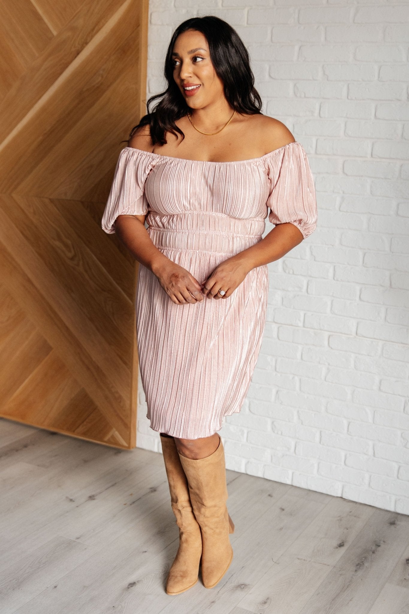 It's For the Aesthetic Balloon Sleeve Dress - Loving God