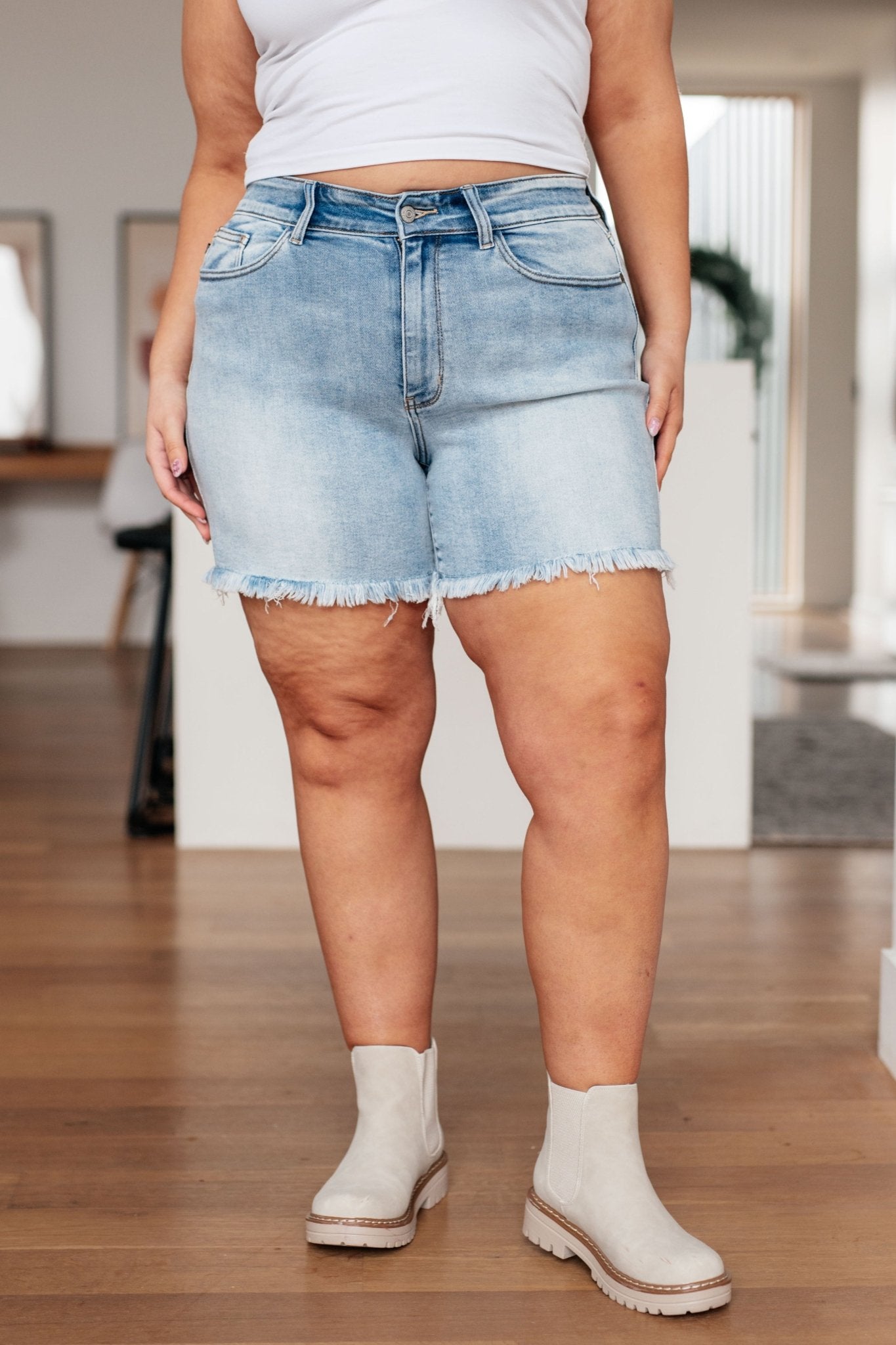Jenny High Rise Cutoff Dad Shorts - Loving God