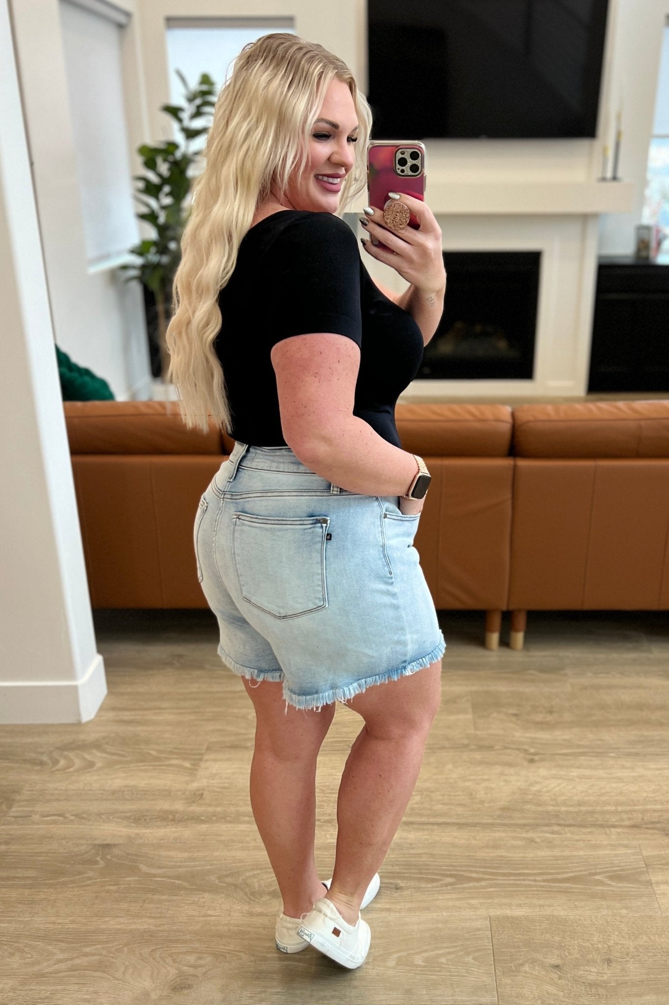 Jenny High Rise Cutoff Dad Shorts - Loving God