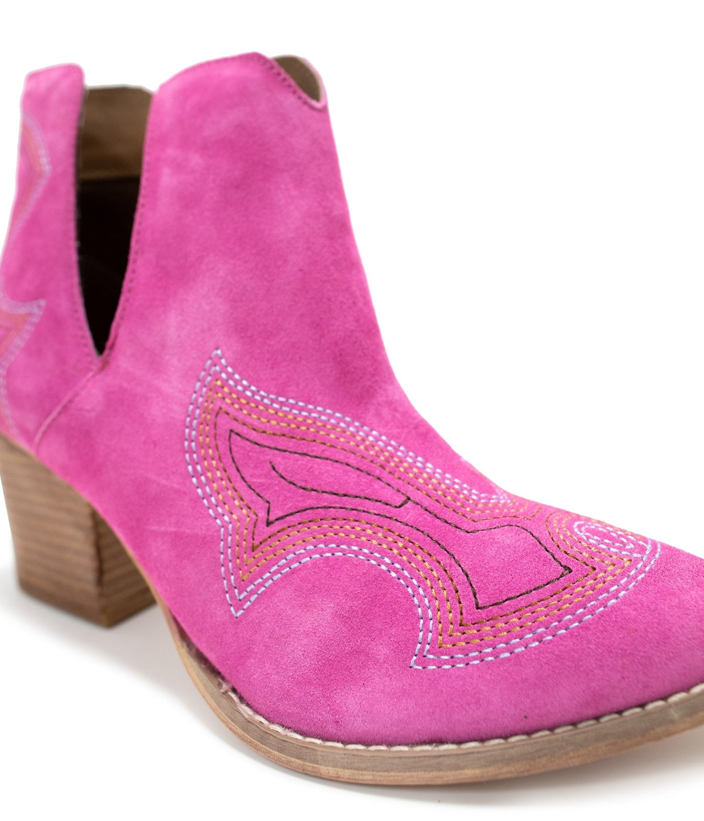 Journee Ankle Boots in Magenta - Loving God