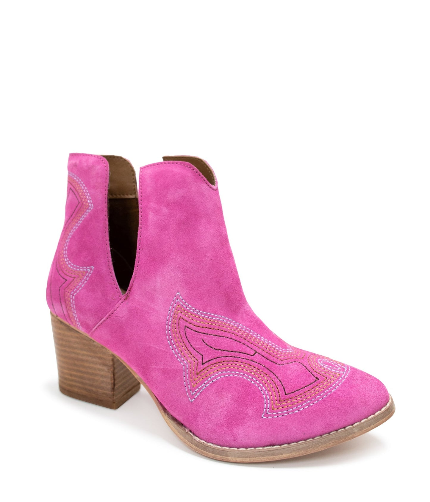 Journee Ankle Boots in Magenta - Loving God
