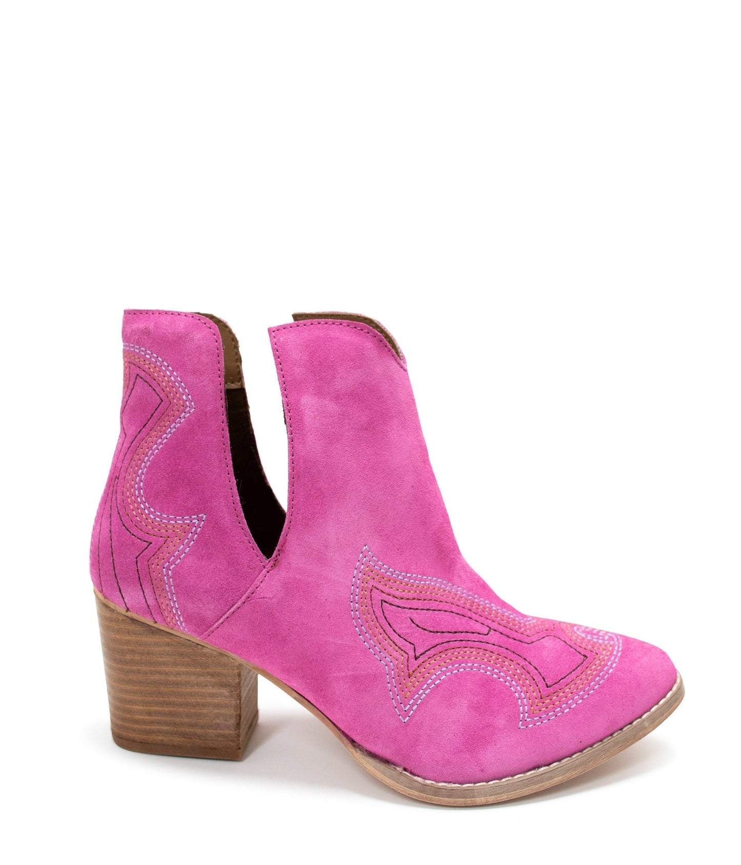Journee Ankle Boots in Magenta - Loving God