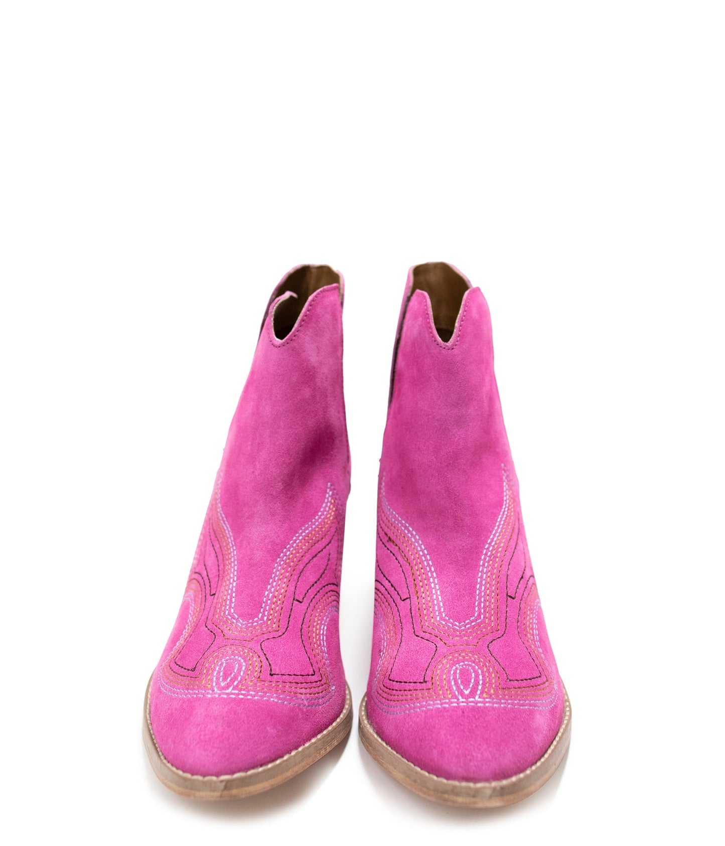 Journee Ankle Boots in Magenta - Loving God