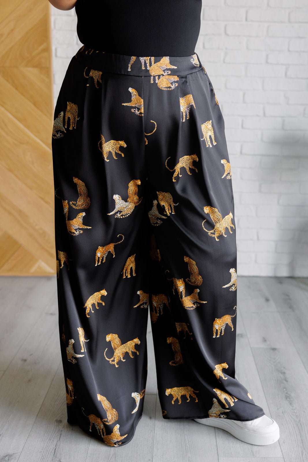 Legendary in Leopard Satin Wide Leg Pants - Loving God