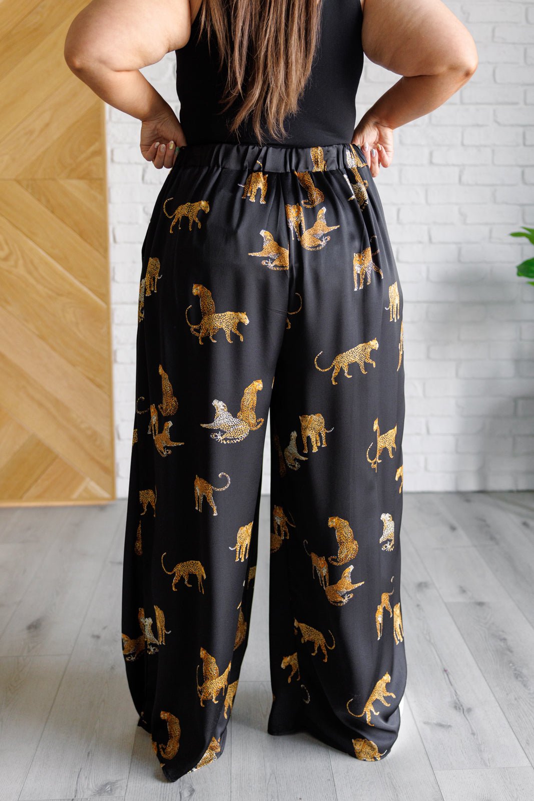 Legendary in Leopard Satin Wide Leg Pants - Loving God