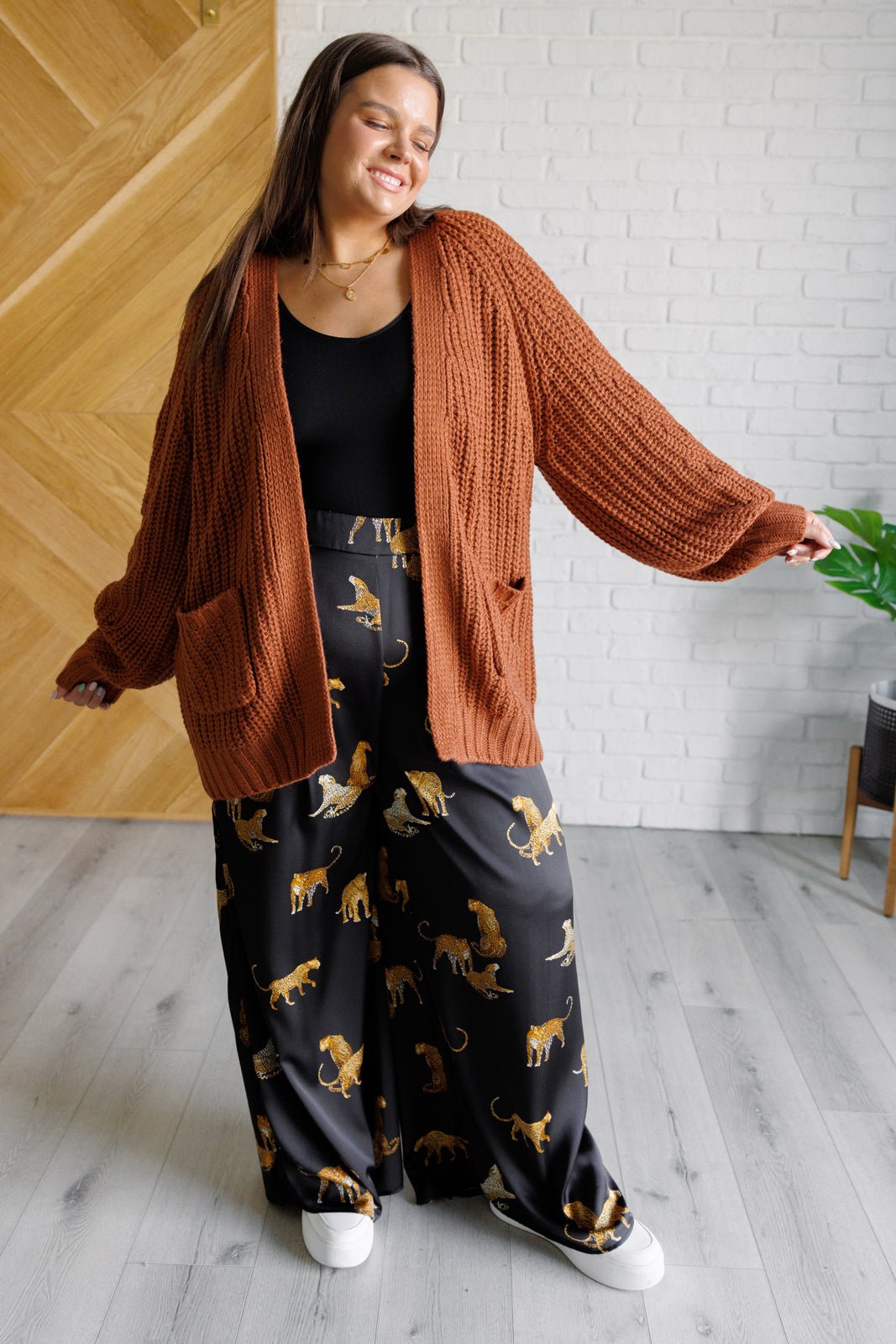 Legendary in Leopard Satin Wide Leg Pants - Loving God