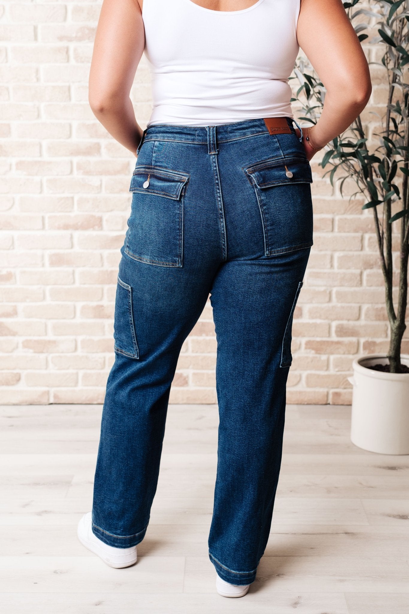 Leila High Rise Cargo Straight Jeans - Loving God