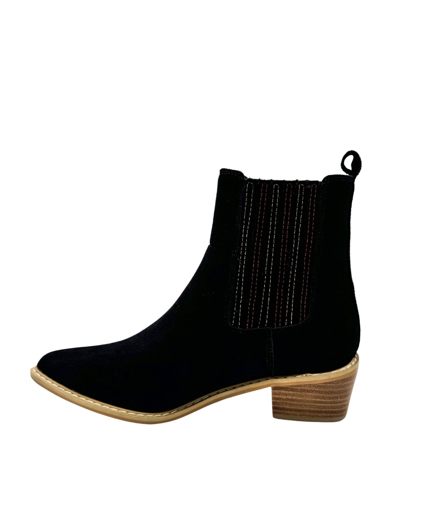 Leonor Suede Ankle Boot in Black - Loving God