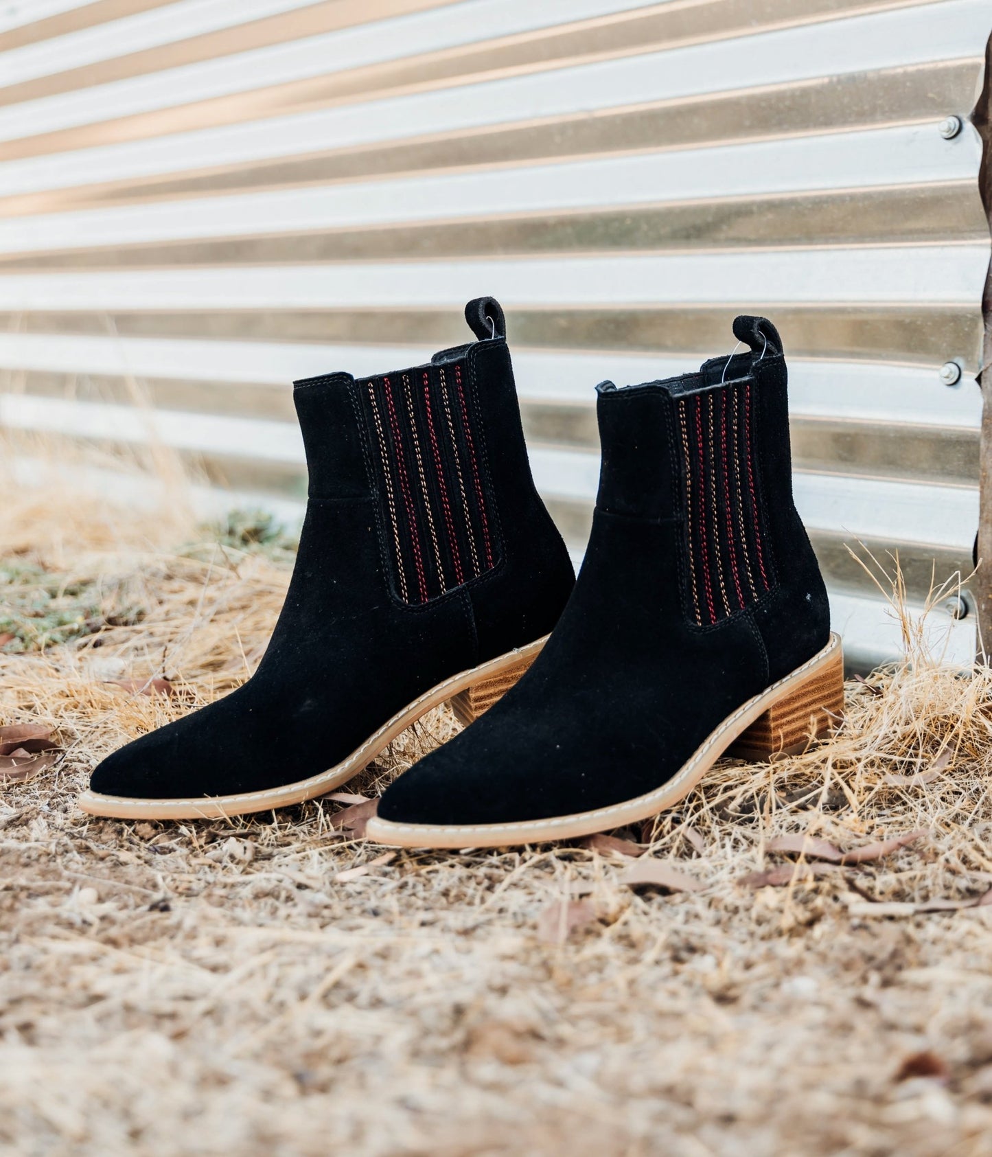 Leonor Suede Ankle Boot in Black - Loving God