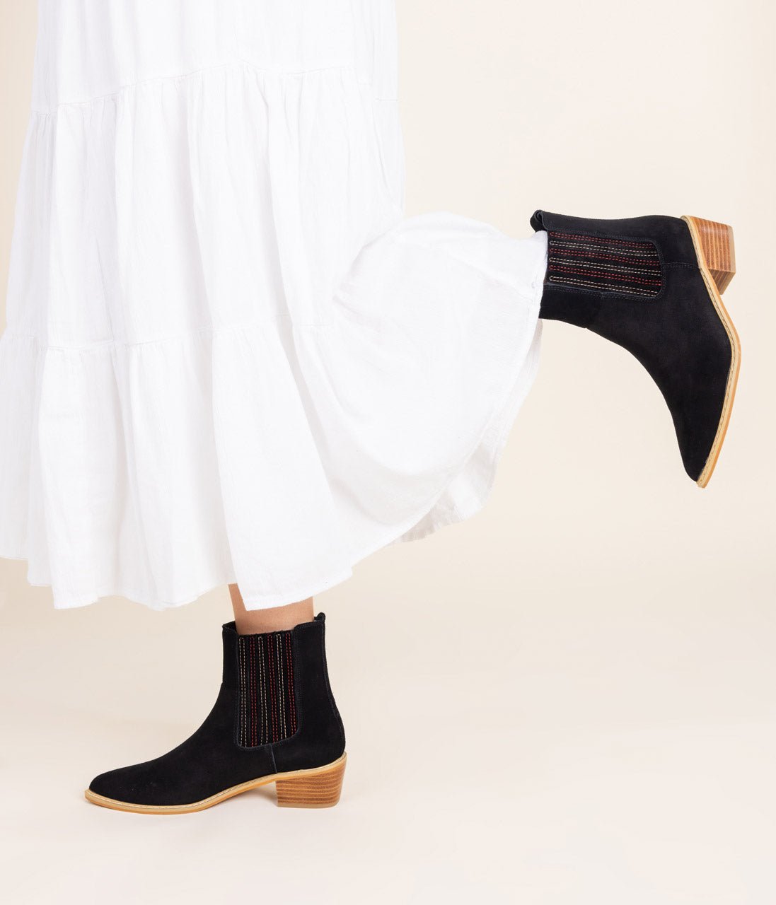 Leonor Suede Ankle Boot in Black - Loving God