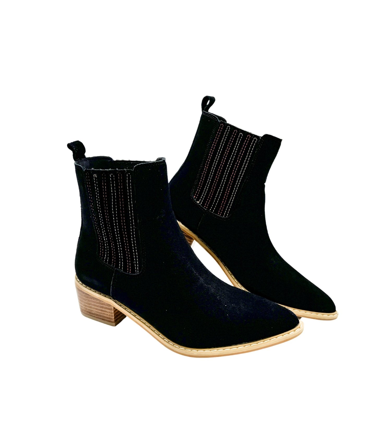 Leonor Suede Ankle Boot in Black - Loving God