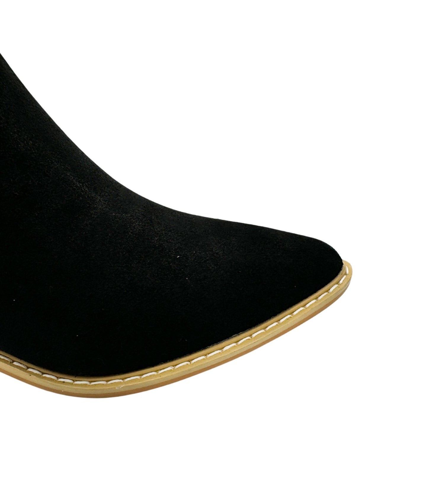 Leonor Suede Ankle Boot in Black - Loving God