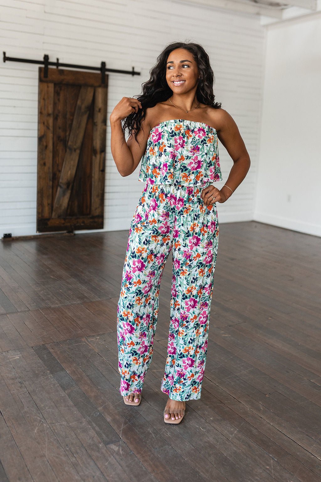 Life of the Party Floral Jumpsuit in Green - Loving God