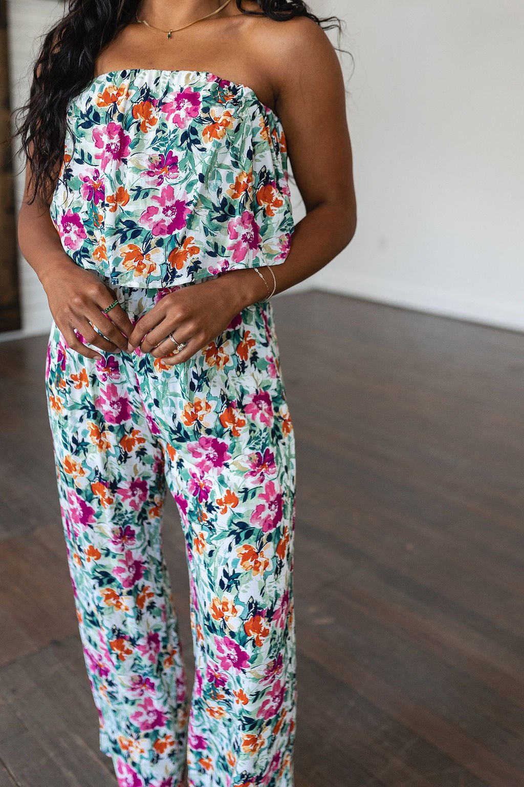 Life of the Party Floral Jumpsuit in Green - Loving God