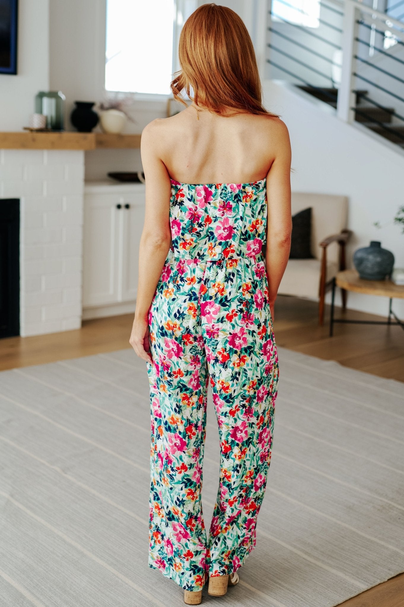 Life of the Party Floral Jumpsuit in Green - Loving God