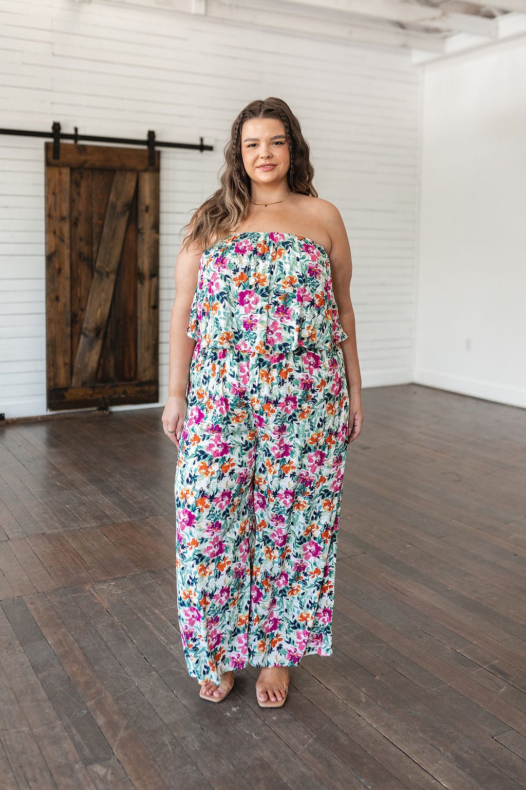 Life of the Party Floral Jumpsuit in Green - Loving God