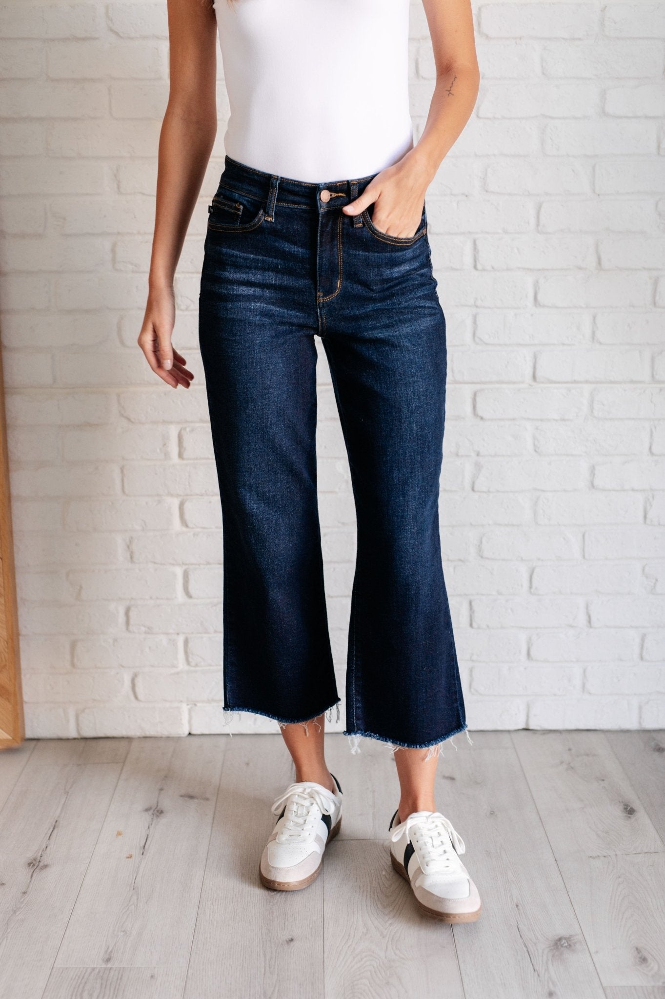 Madeline High Rise Cropped Wide Leg Jeans - Loving God