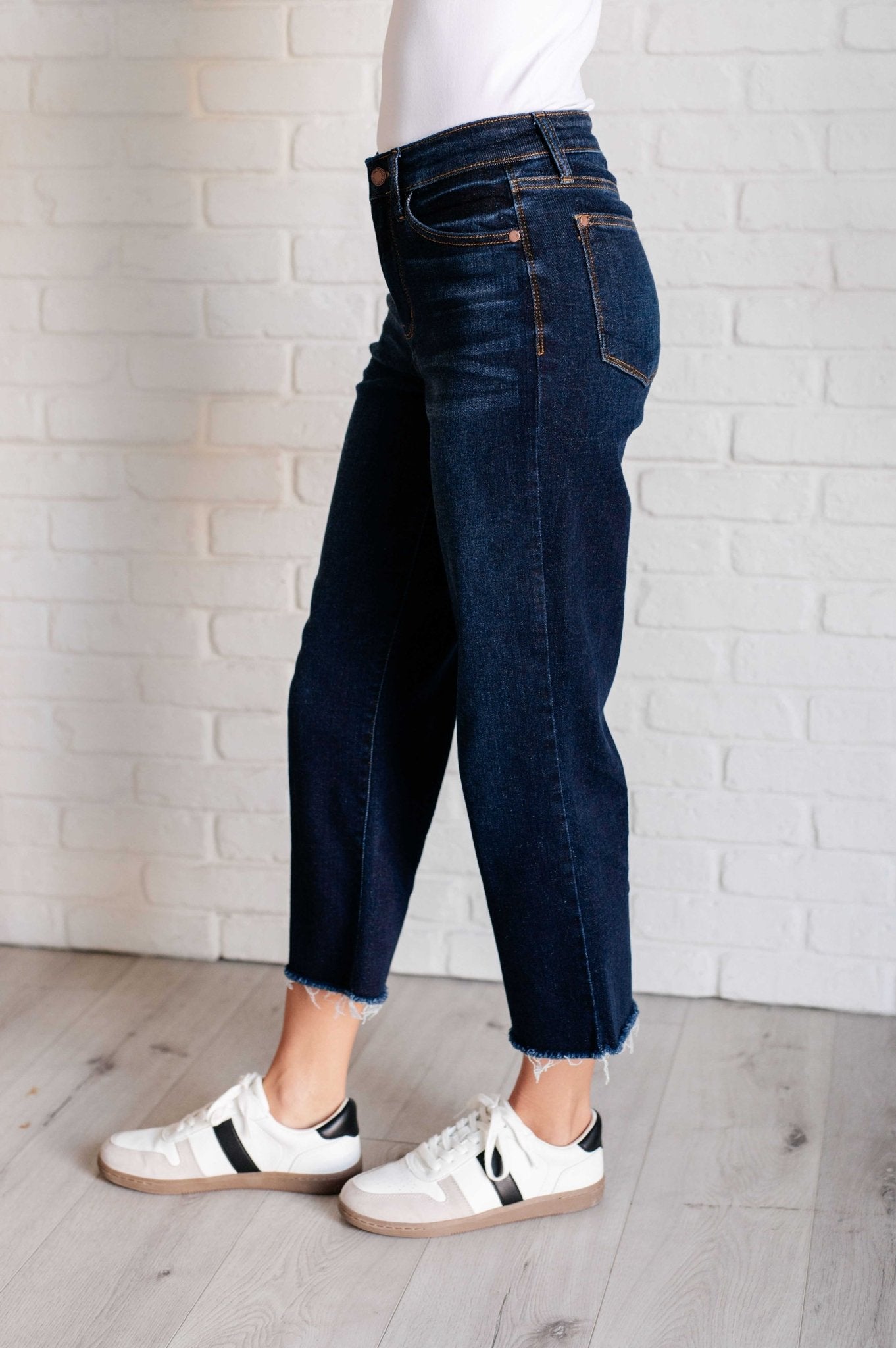 Madeline High Rise Cropped Wide Leg Jeans - Loving God