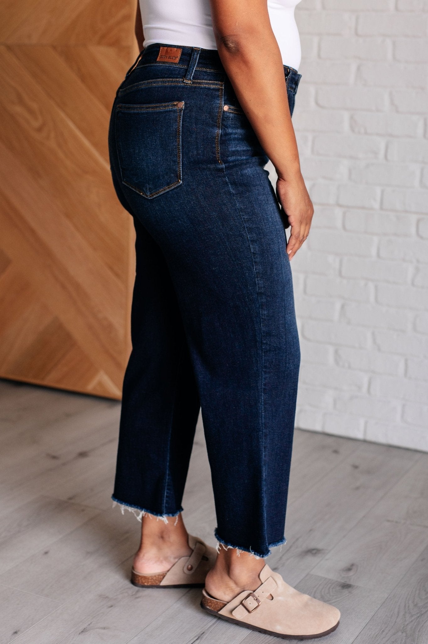 Madeline High Rise Cropped Wide Leg Jeans - Loving God