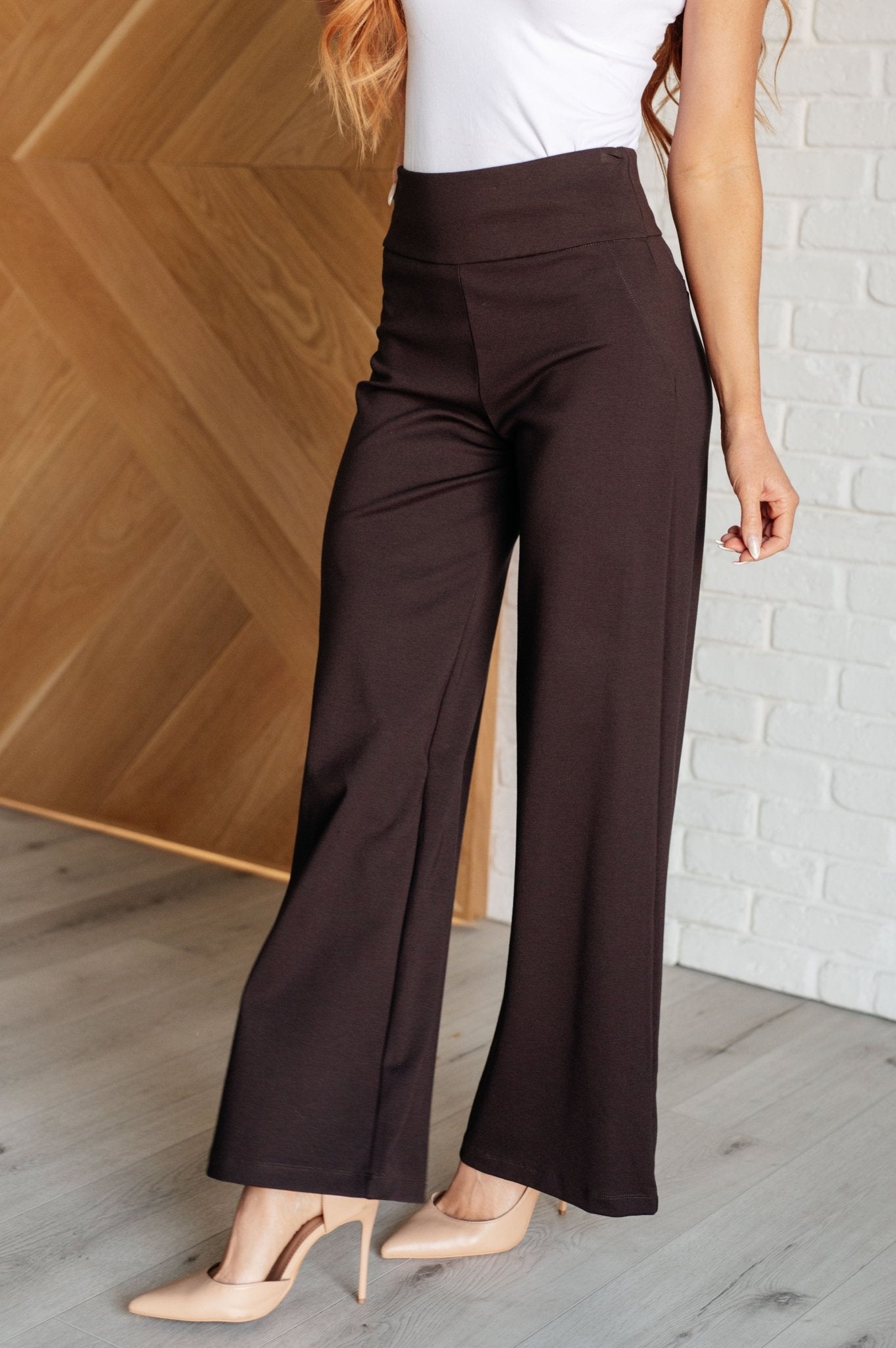 Magic Wide Leg Pants in Chocolate - Loving God