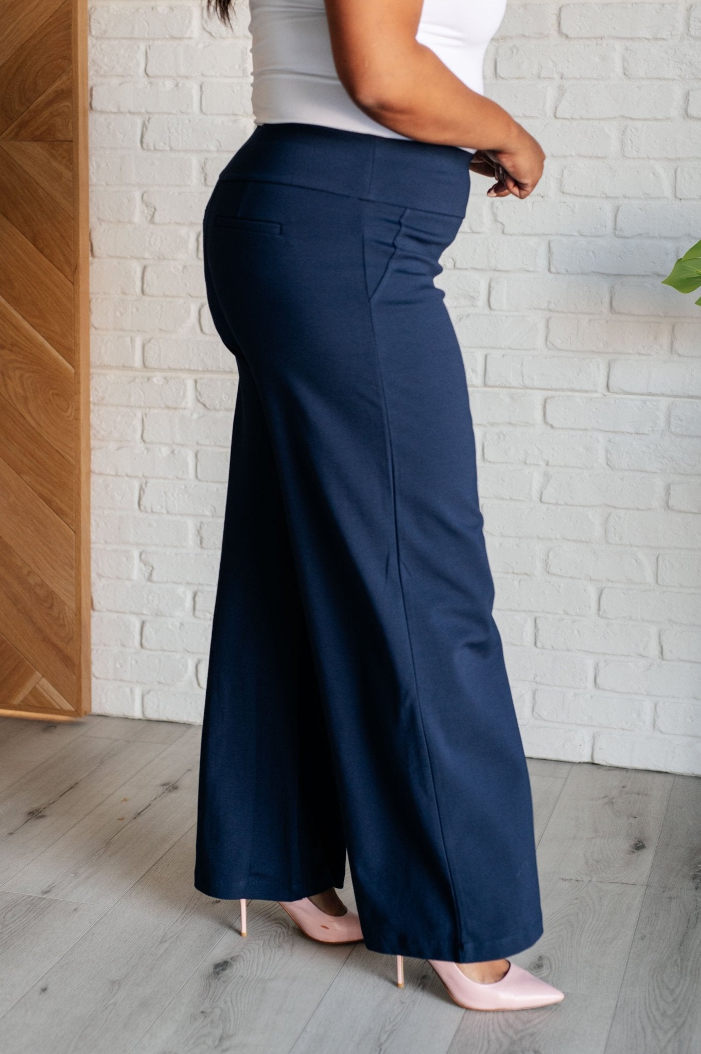 Magic Wide Leg Pants in Navy - Loving God