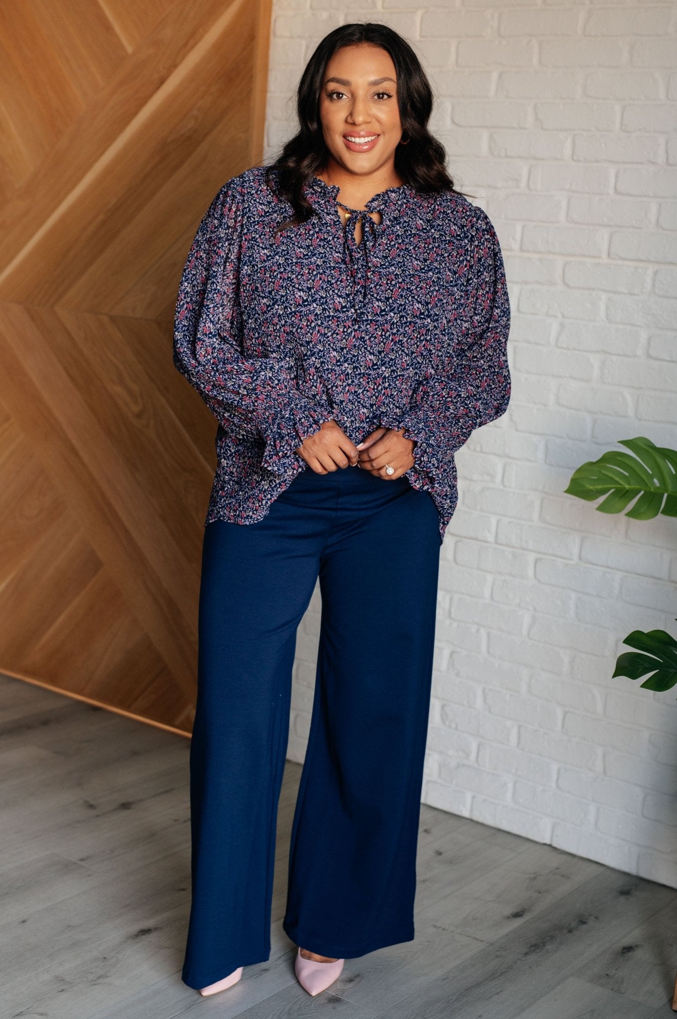 Magic Wide Leg Pants in Navy - Loving God