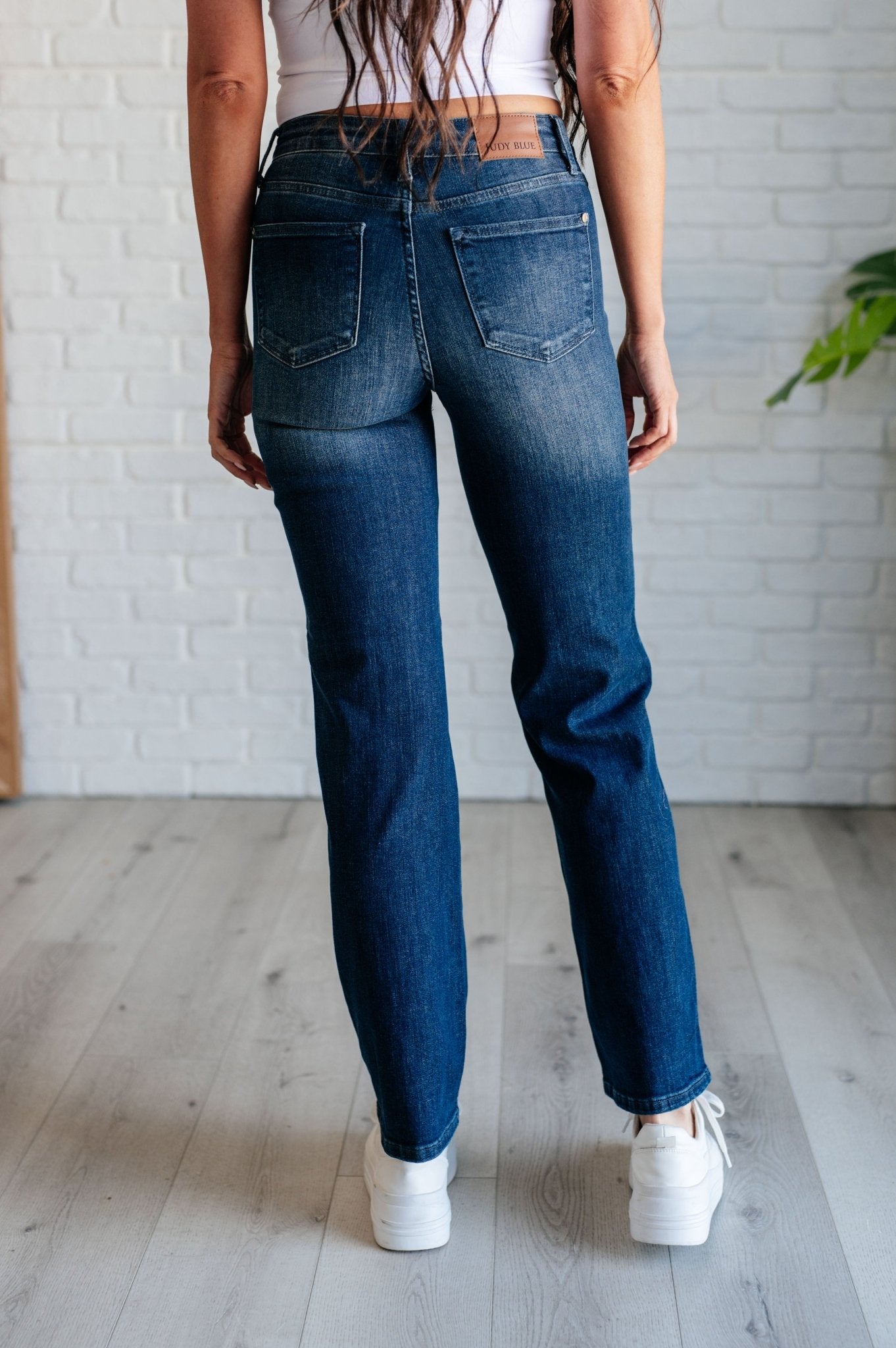 Muriel Mid Rise Control Top Classic Straight Jeans - Loving God