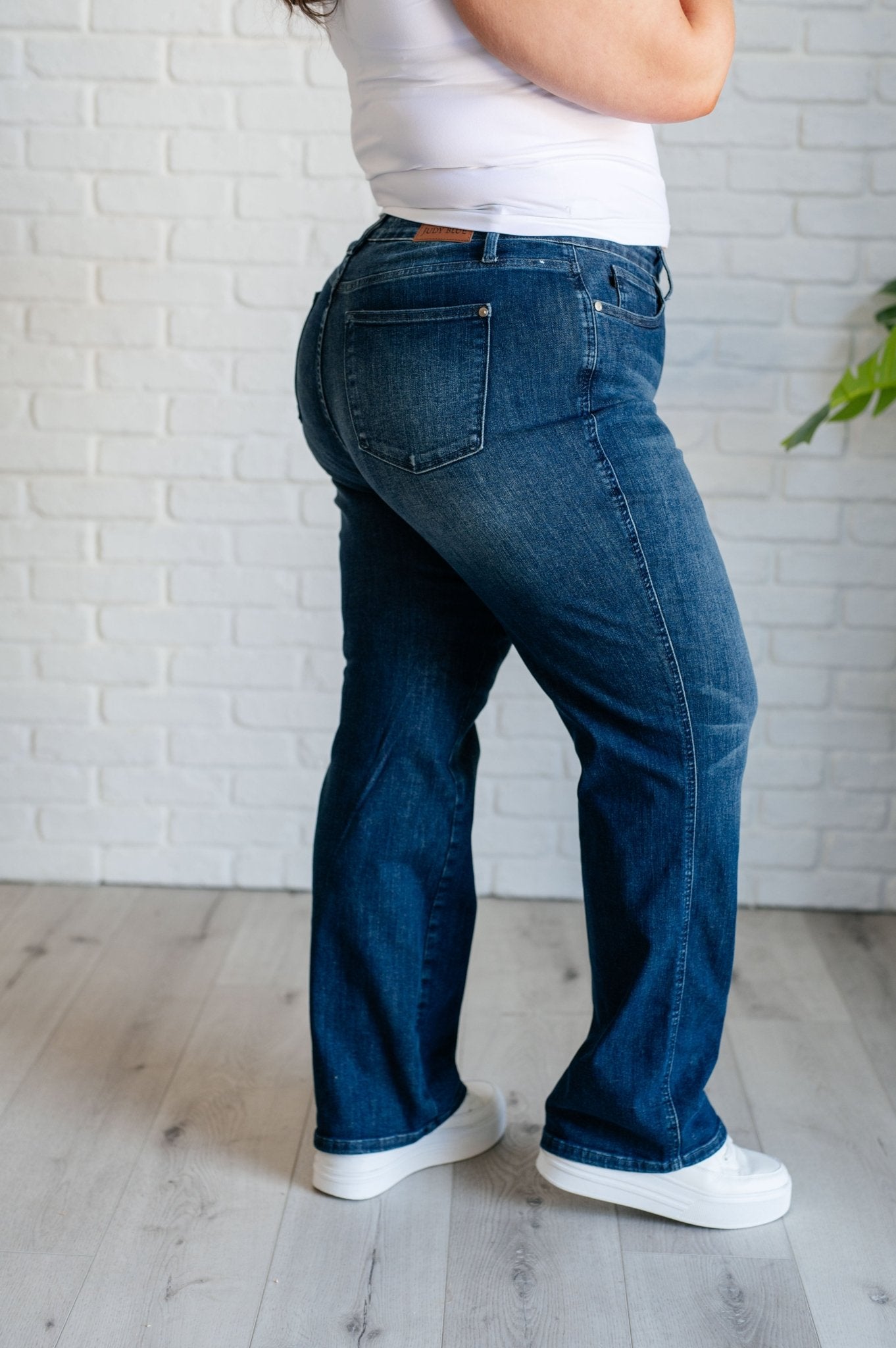 Muriel Mid Rise Control Top Classic Straight Jeans - Loving God