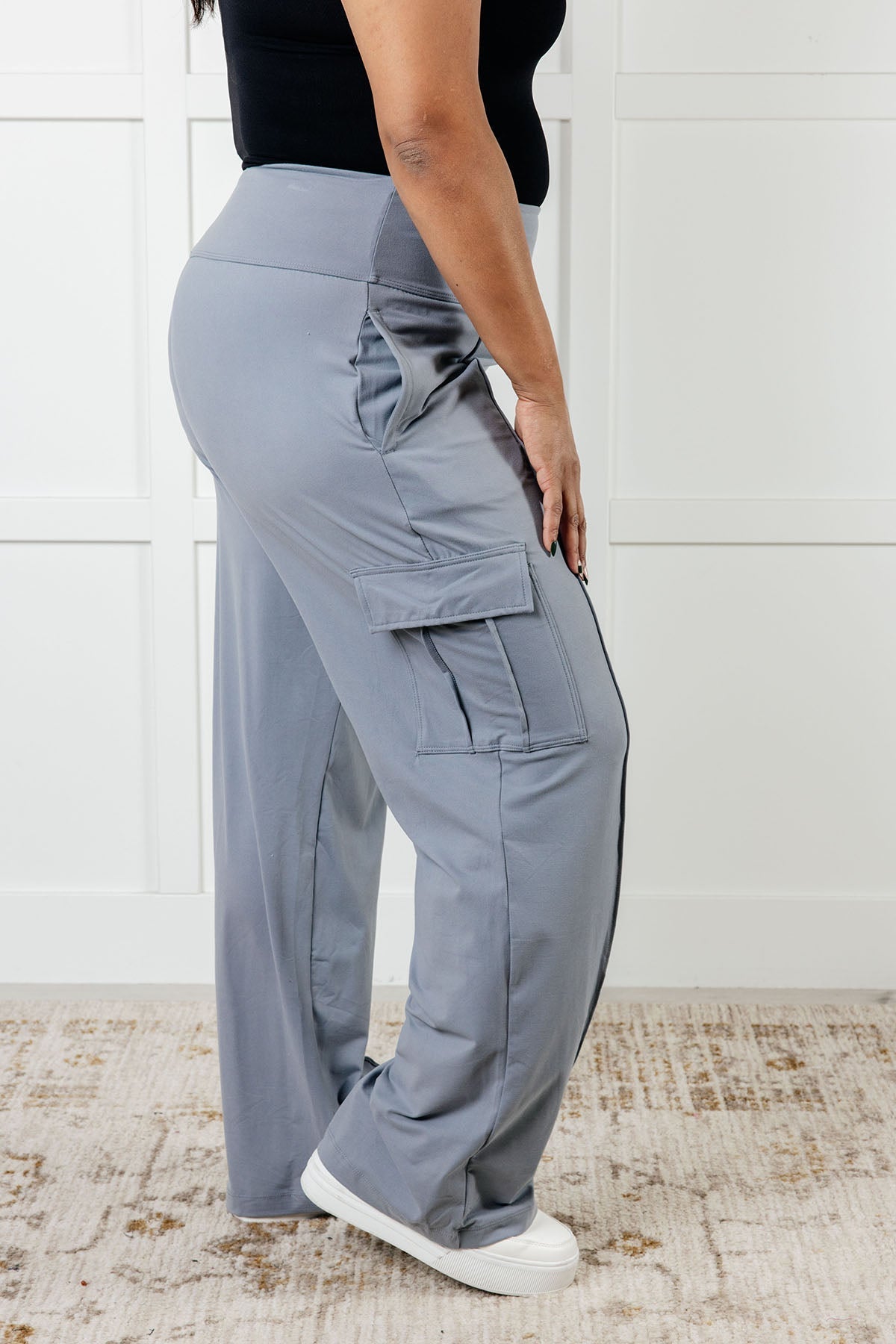 Race to Relax Cargo Pants in Rhino Grey - Loving God