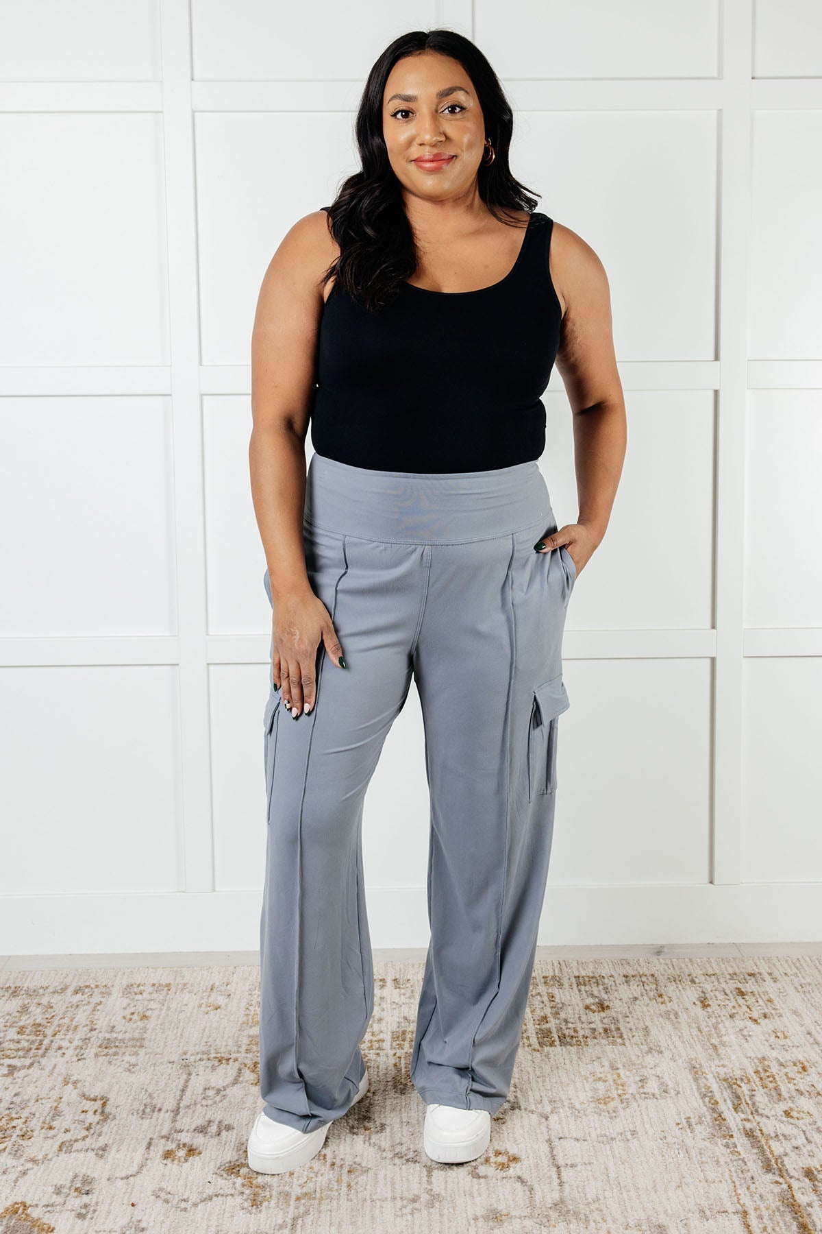 Race to Relax Cargo Pants in Rhino Grey - Loving God
