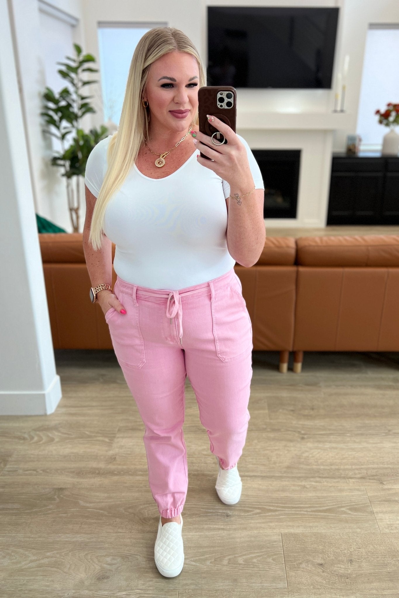 Regina High Rise Garment Dyed Denim Jogger - Loving God