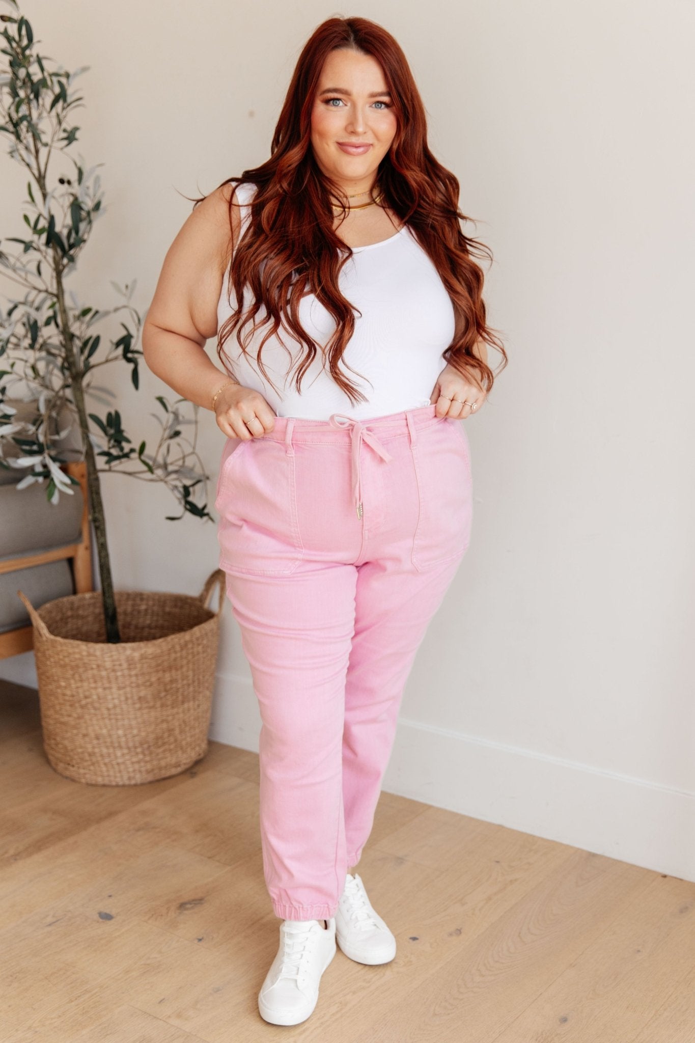 Regina High Rise Garment Dyed Denim Jogger - Loving God