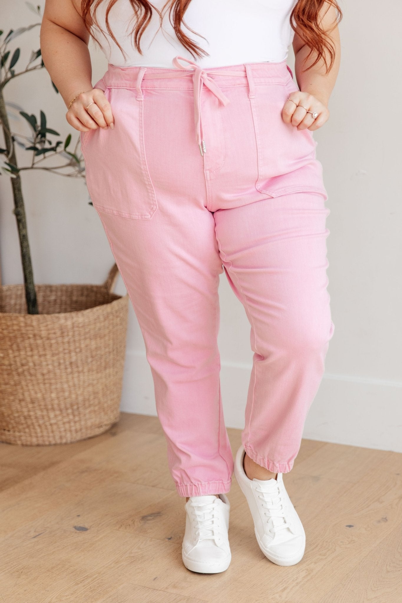 Regina High Rise Garment Dyed Denim Jogger - Loving God