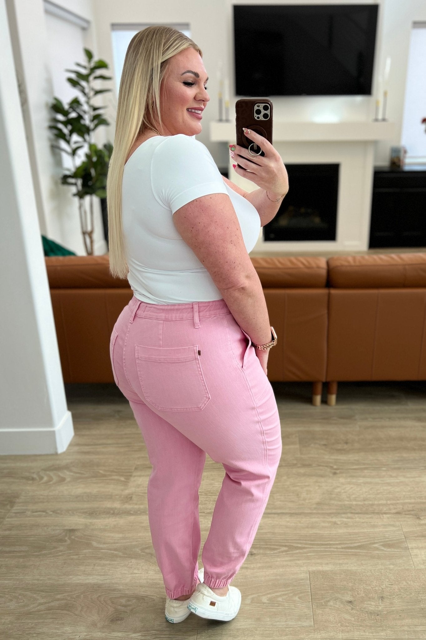 Regina High Rise Garment Dyed Denim Jogger - Loving God