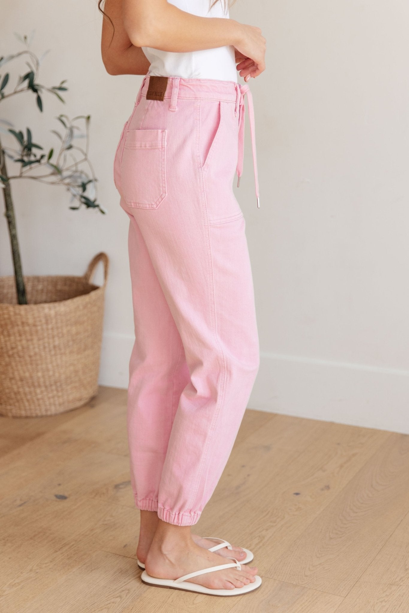 Regina High Rise Garment Dyed Denim Jogger - Loving God