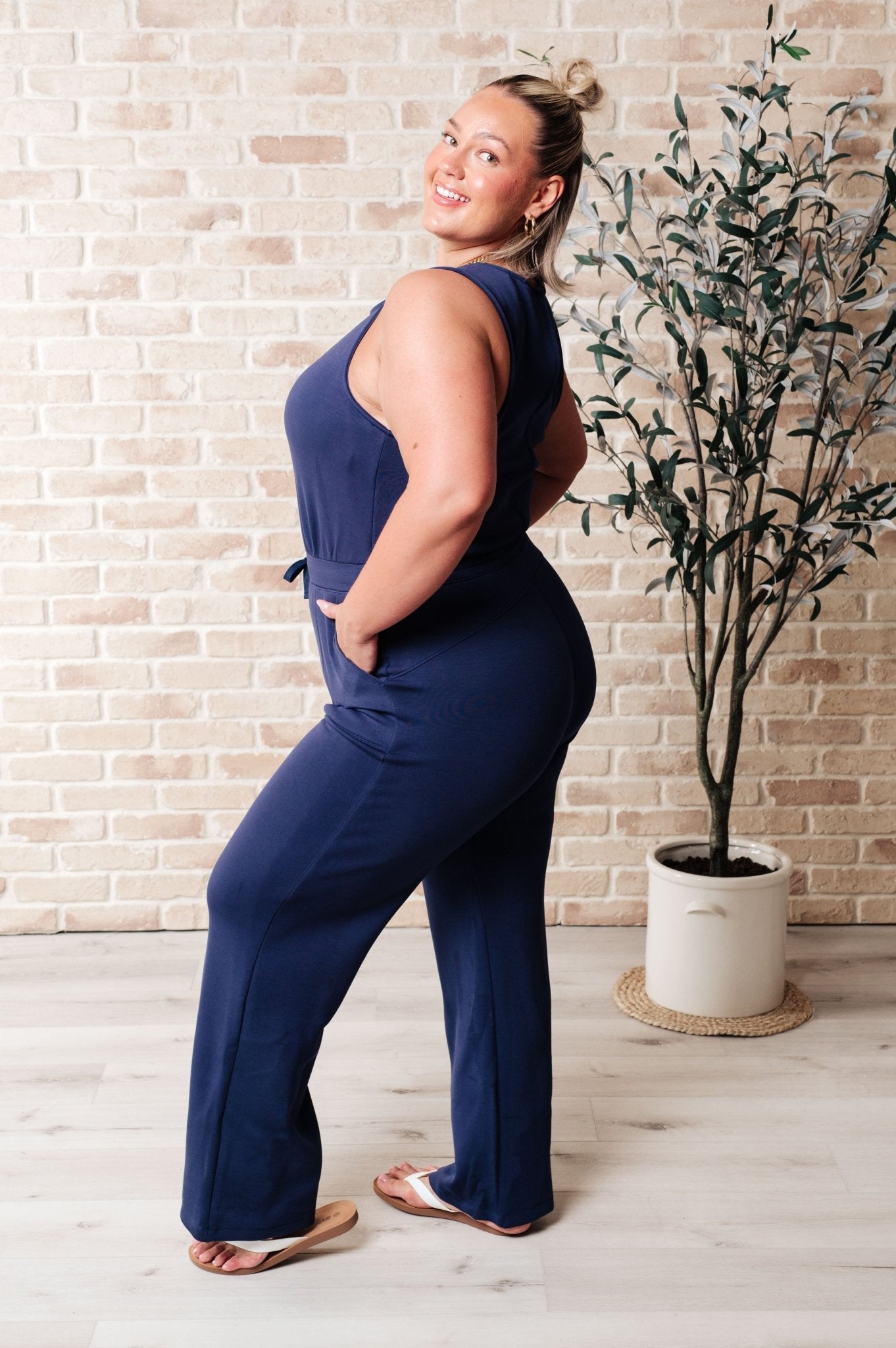 Rest Day Straight Leg Jumpsuit - Loving God