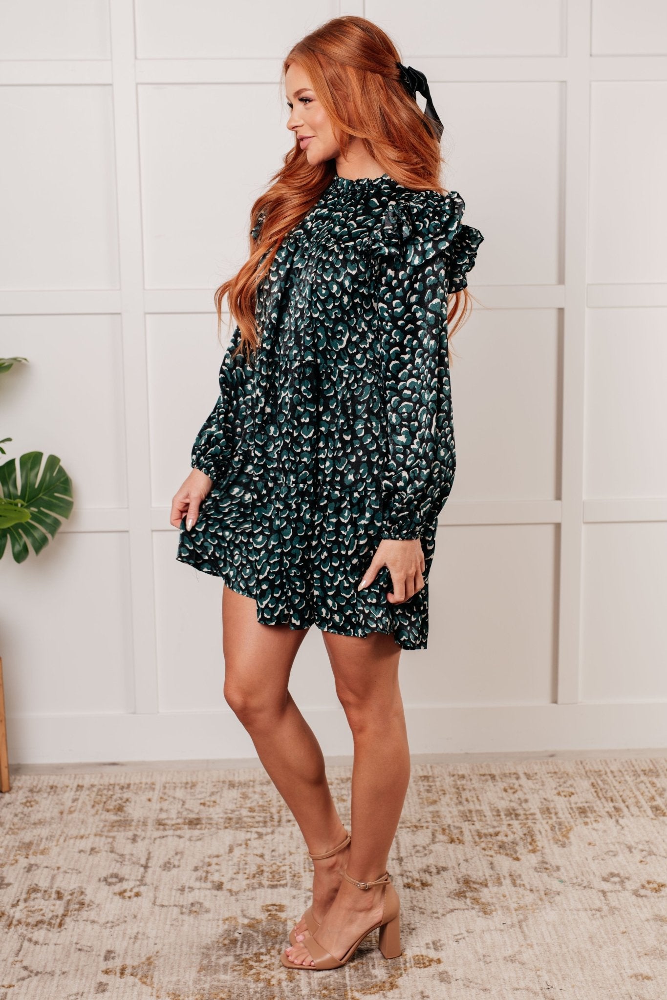 Right As Rain Ruffle Detail Dress - Loving God