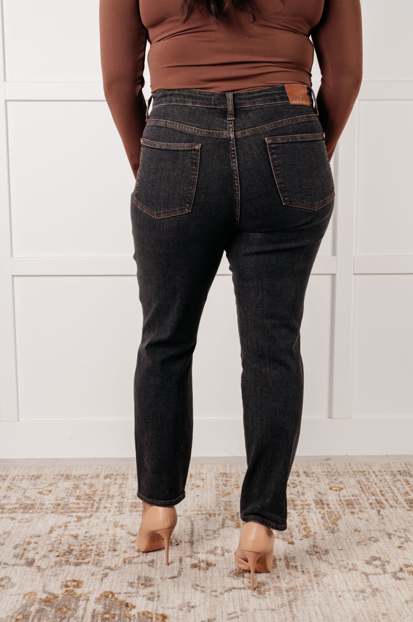 Rita Mid Rise Control Top Slim Jeans - Loving God