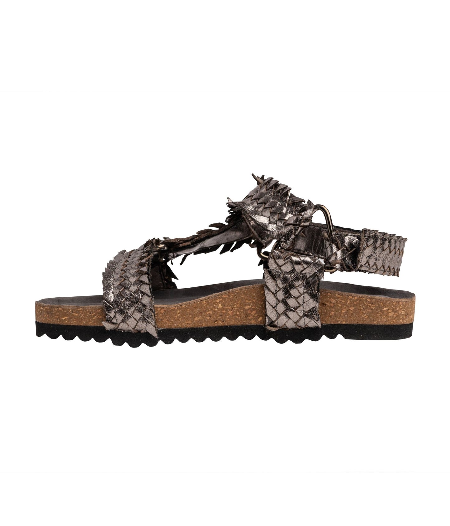River Dance Woven Sandal in Pewter - Loving God