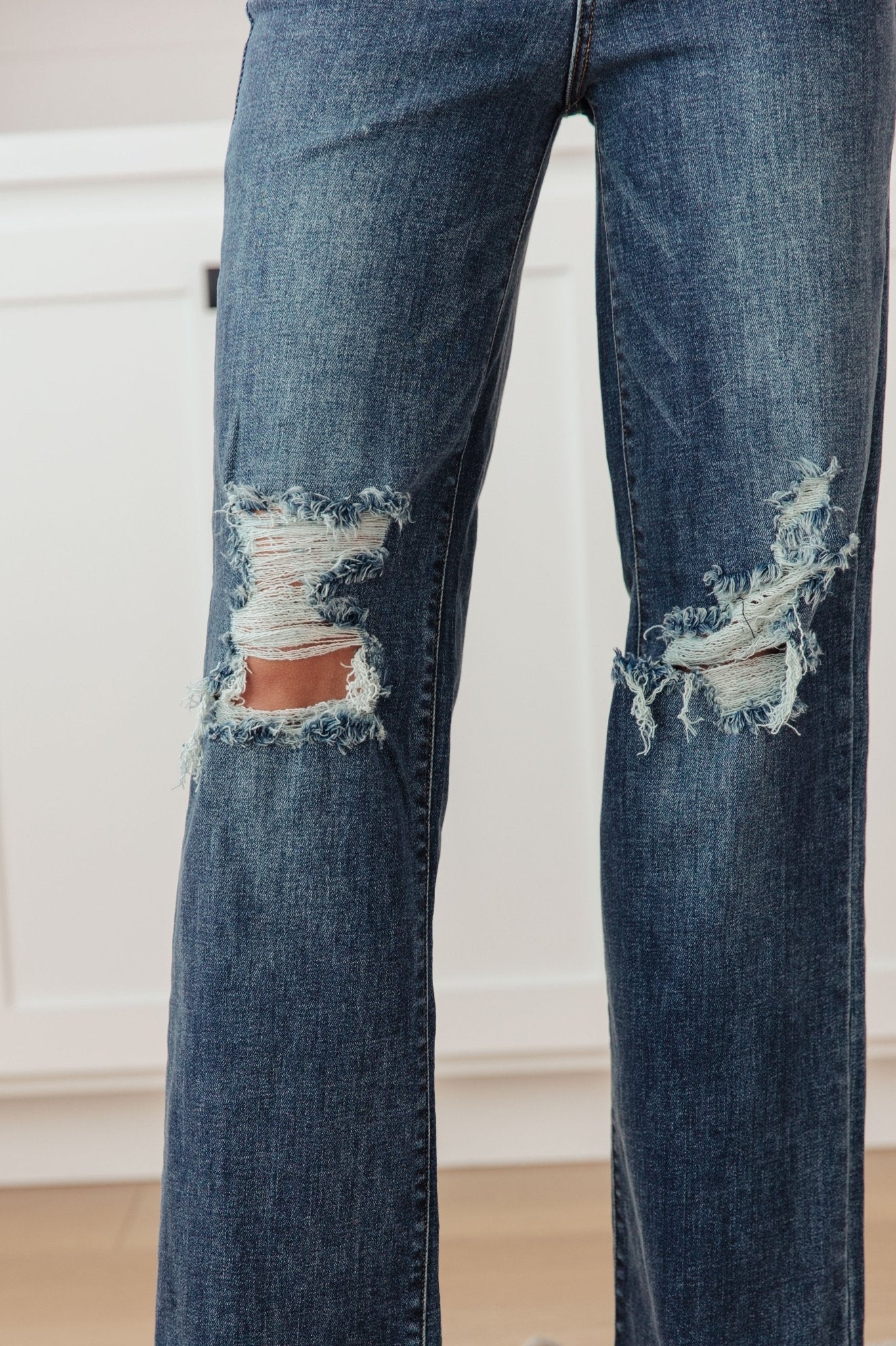 Rose High Rise 90's Straight Jeans in Dark Wash - Loving God
