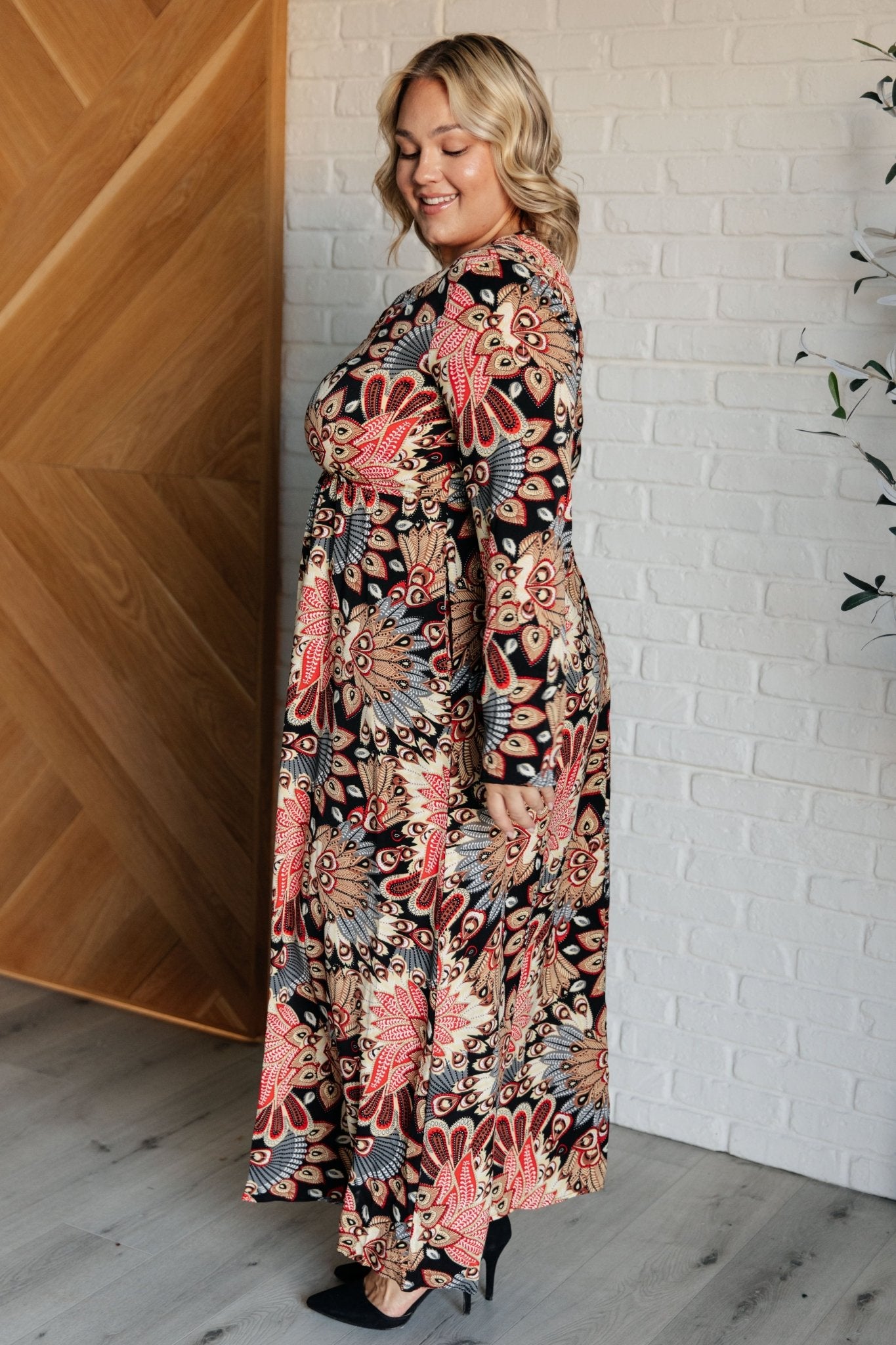 Send it Over Faux Wrap Maxi Dress - Loving God
