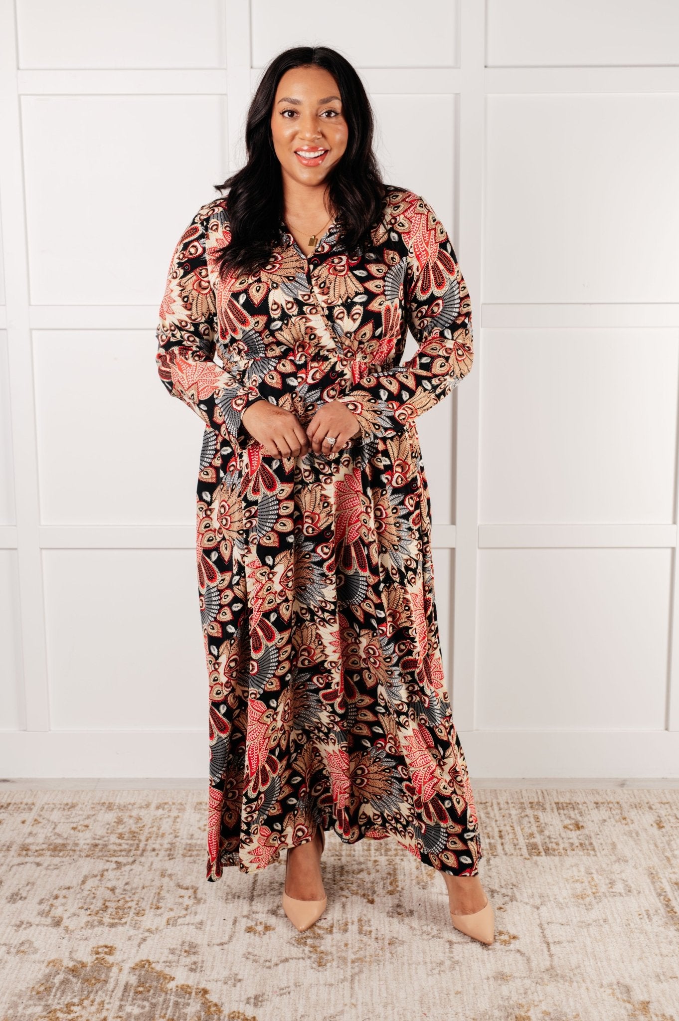 Send it Over Faux Wrap Maxi Dress - Loving God