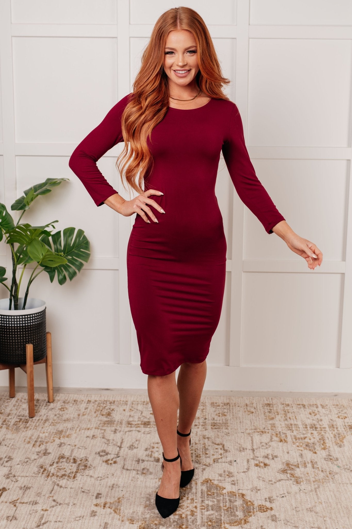 Sure To Fall In Love Bodycon Dress - Loving God