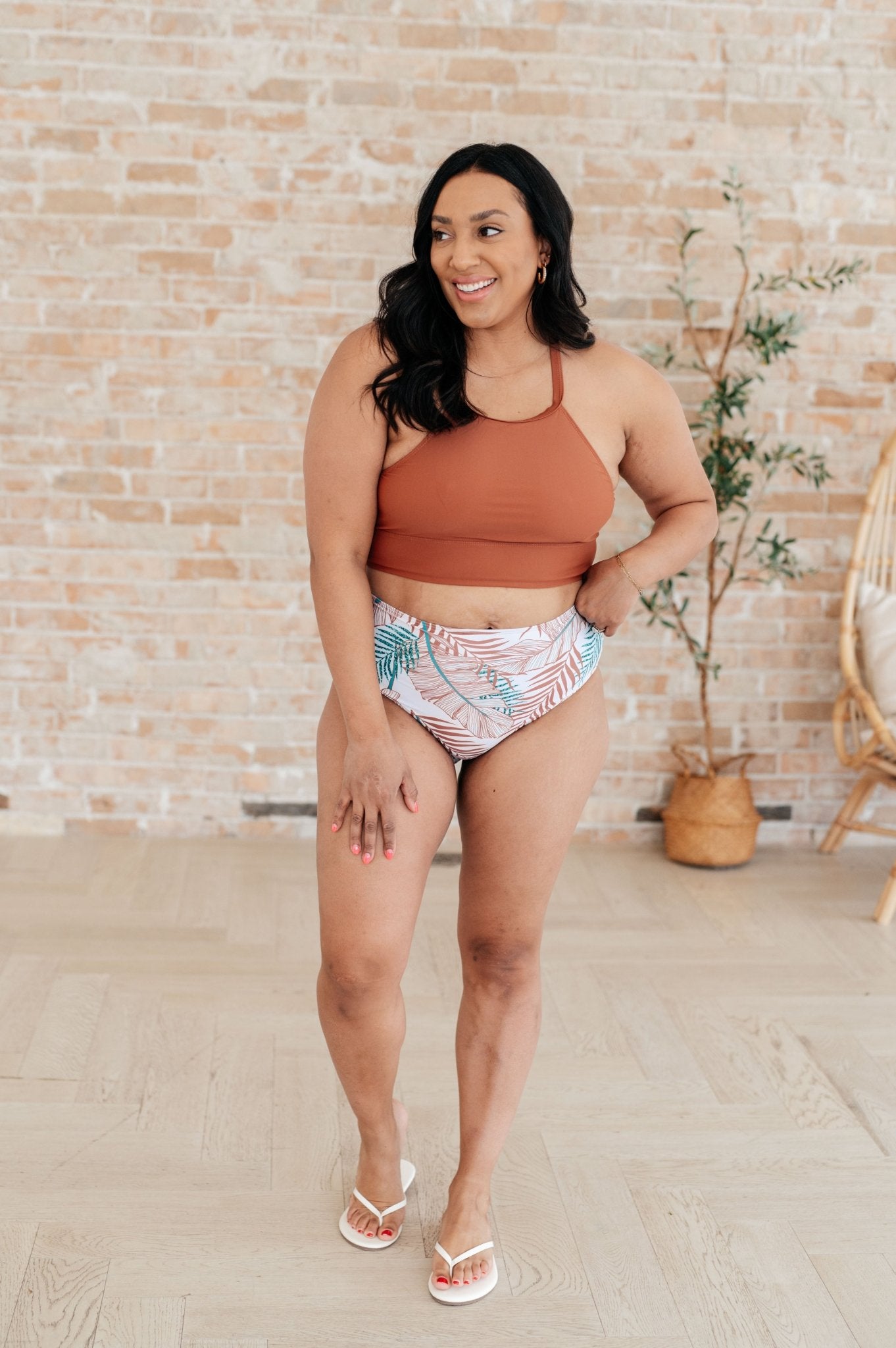 Tahiti Tropical Print Swim Bottoms - Loving God