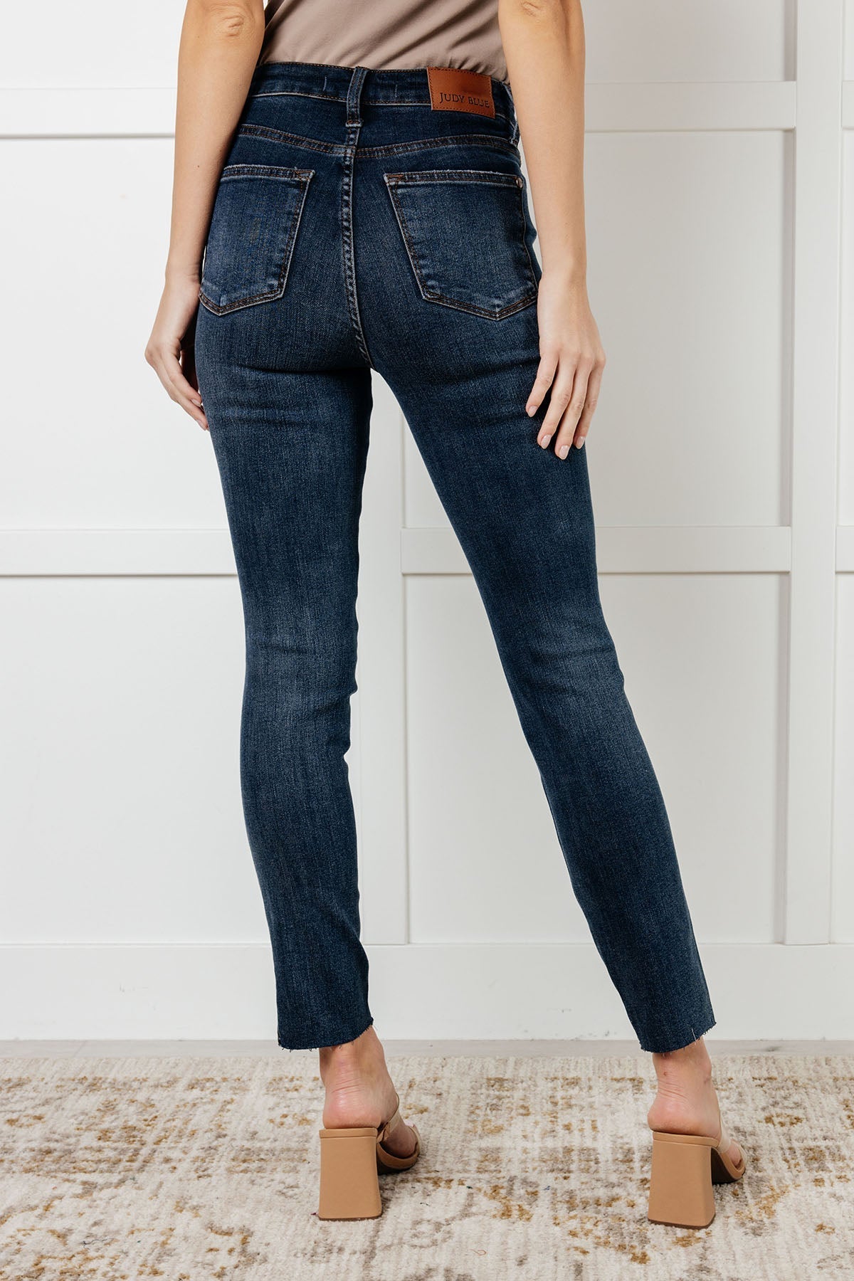 Tessa High Rise Control Top Step Hem Skinny Jeans - Loving God